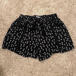 Black Linen Shorts